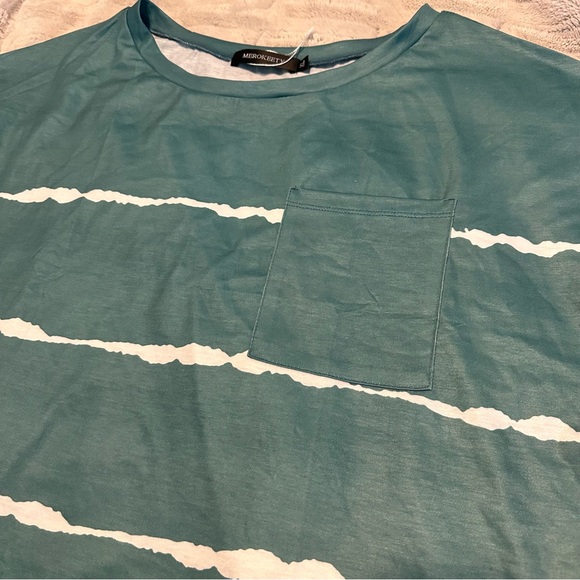 Cap Sleeve Striped Tee - Picture 2 of 4